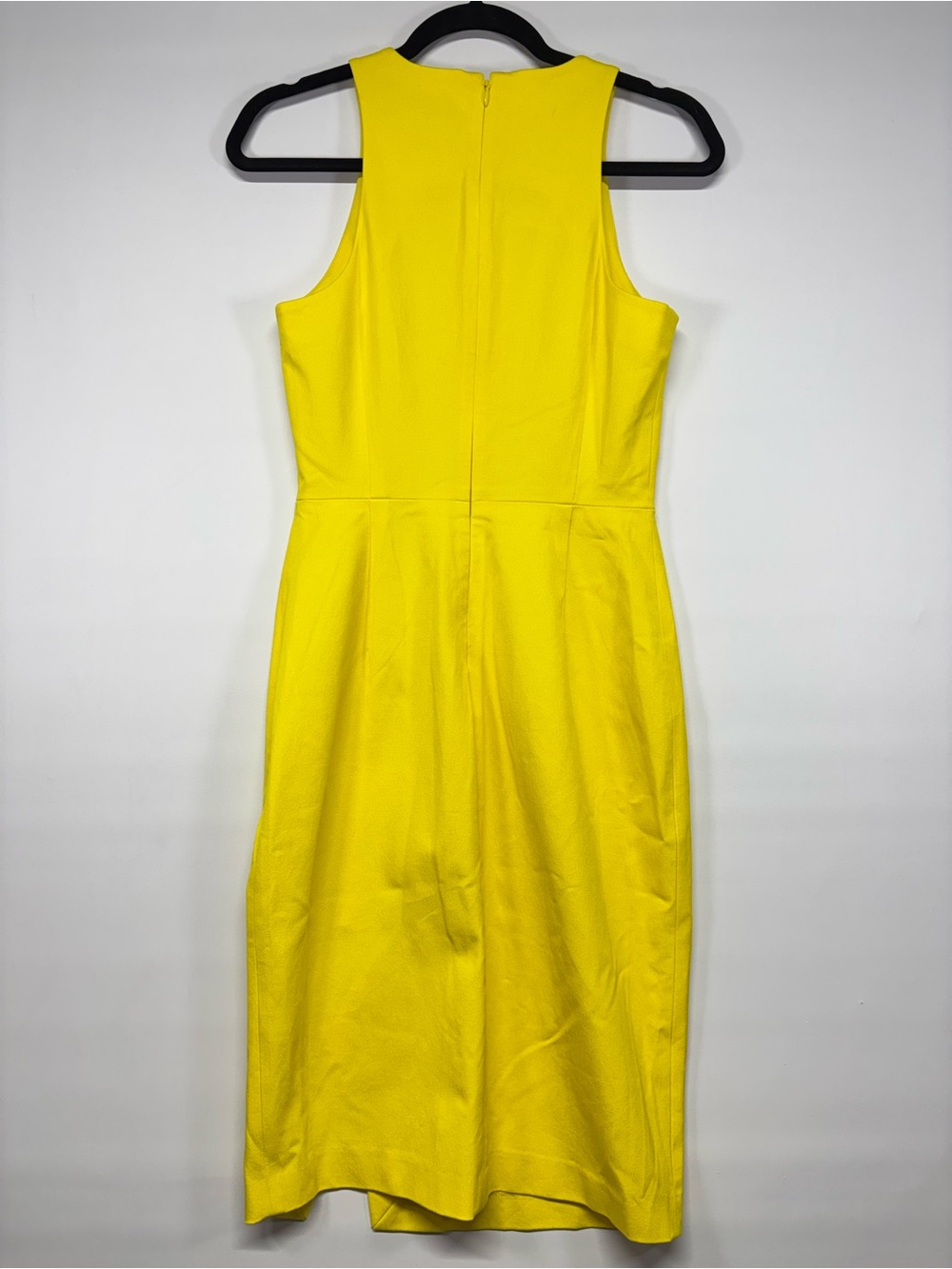 ✨Banana Republic Bright Yellow Midi Sheath Dress Size 2 - Picture 6 of 13